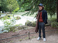Mick enjoys a stroll in the Englisher Garten, Munich